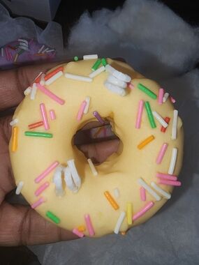 Assorted Sprinkle Donut Candle- Yellow with Multicolor Sprinkles